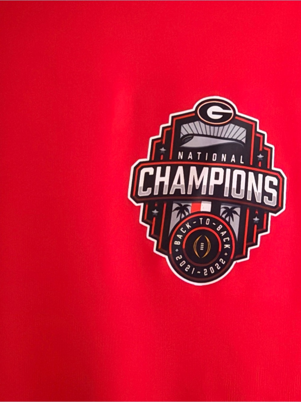 Georgia Bulldogs Red Champions Polo Men’s L Columbia Short Sleeve Polo - Picture 3 of 7